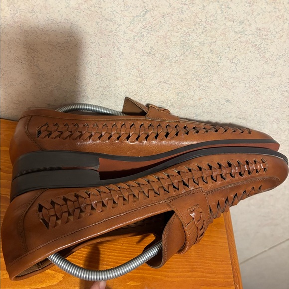 EUC Nordstrom Rack Ortholite Men's Brown Woven Leather Loafers Mens Size 11 - Picture 5 of 8